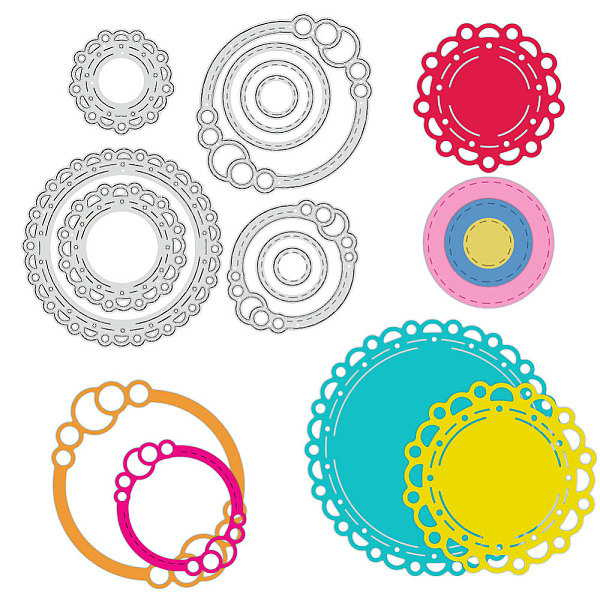 PandaHall Carbon Steel Cutting Dies Stencils, Decorative Embossing Paper Card Making Template for DIY Scrapbooking, Art Craft, Round...
PandaHall Carbon Steel Cutting Dies Stencils, Decorative Embossing Paper Card Making Template for DIY Scrapbooking, Art Craft, Round...