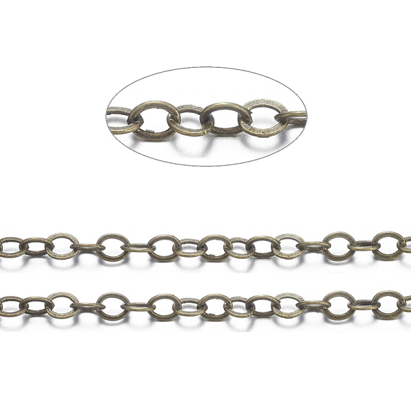 PandaHall Brass Flat Oval Cable Chains, Unwelded, with Spool, Cadmium Free & Nickel Free & Lead Free, Antique Bronze, 3.5x3x0.5mm, about...
PandaHall Brass Flat Oval Cable Chains, Unwelded, with Spool, Cadmium Free & Nickel Free & Lead Free, Antique Bronze, 3.5x3x0.5mm, about...