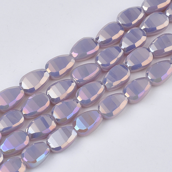 PandaHall Electroplate Opaque Solid Color Glass Beads Strands, AB Color Plated, Faceted, Teardrop, Lilac, 8.5x6x4.5~5mm, Hole: 1mm, about..., Purple
PandaHall Electroplate Opaque Solid Color Glass Beads Strands, AB Color Plated, Faceted, Teardrop, Lilac, 8.5x6x4.5~5mm, Hole: 1mm, about..., Purple