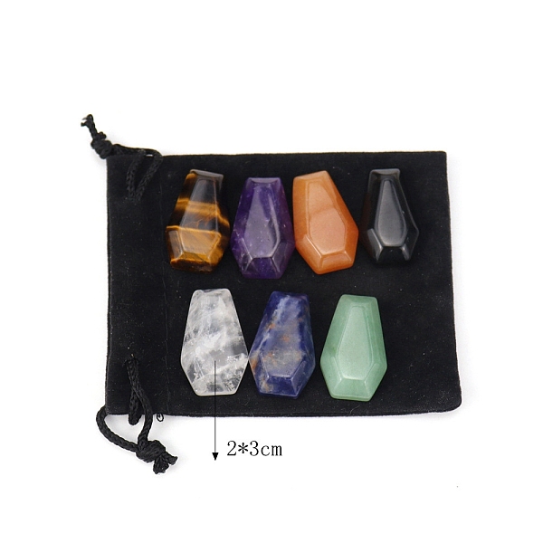 PandaHall 7Pcs Mixed Gemstone Display Decorations, for Home Decoration, Trapezoid, 20x30mm, 7pcs/set Mixed Stone Trapezoid
PandaHall 7Pcs Mixed Gemstone Display Decorations, for Home Decoration, Trapezoid, 20x30mm, 7pcs/set Mixed Stone Trapezoid