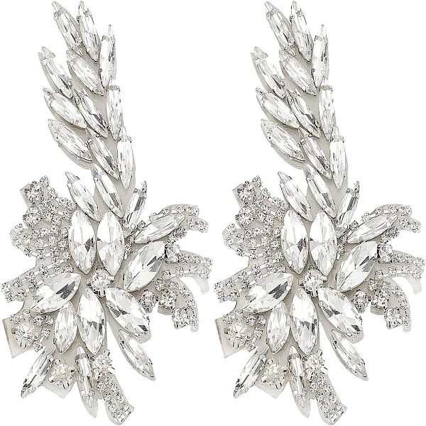 PandaHall FINGERINSPIRE 2PCS Flower Crystal Applique Patch (Platinum, 10x5.5cm) Flower Leaf Glass Rhinestones Applique Sew on Patch, Wedding..., Clear
PandaHall FINGERINSPIRE 2PCS Flower Crystal Applique Patch (Platinum, 10x5.5cm) Flower Leaf Glass Rhinestones Applique Sew on Patch, Wedding..., Clear