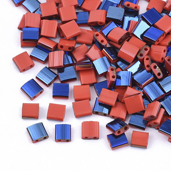 PandaHall 2-Hole Glass Seed Beads, Half Blue Plated Colours, Square, Red, 5x4.5~5.5x2~2.5mm, Hole: 0.5~0.8mm, about 1180pcs/bag Glass Square...
PandaHall 2-Hole Glass Seed Beads, Half Blue Plated Colours, Square, Red, 5x4.5~5.5x2~2.5mm, Hole: 0.5~0.8mm, about 1180pcs/bag Glass Square...