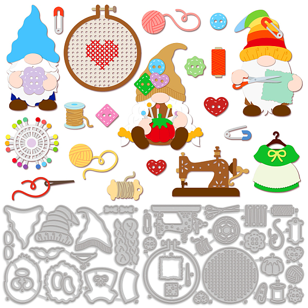 PandaHall MAYJOYDIY Sewing Gnome Die Cuts Gnome Metal Cutting Dies for Card Making Free Combination Wool Button Sewing Supplies Shape...
PandaHall MAYJOYDIY Sewing Gnome Die Cuts Gnome Metal Cutting Dies for Card Making Free Combination Wool Button Sewing Supplies Shape...
