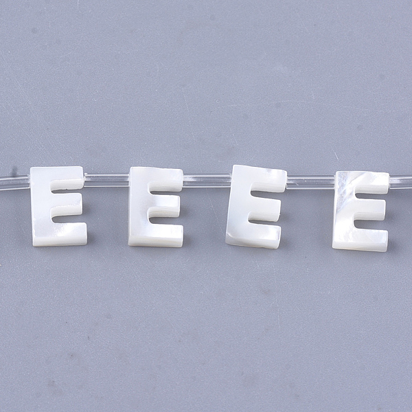 PandaHall Natural Sea Shell Beads, White Shell Mother of Pearl Shell, Top Drilled Beads, Letter.E, 10x2.5~11.5x3mm, Hole: 0.8mm White Shell...
PandaHall Natural Sea Shell Beads, White Shell Mother of Pearl Shell, Top Drilled Beads, Letter.E, 10x2.5~11.5x3mm, Hole: 0.8mm White Shell...