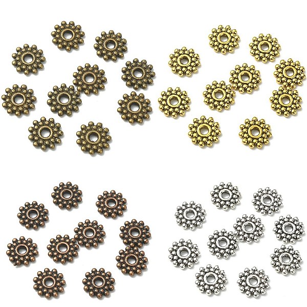 PandaHall 100Pcs 4 Colors Gear Tibetan Silver Alloy Spacer Beads, Granulated Beads, Mixed Color, 9mm, Hole: 2.5mm, 25pcs/color Alloy...
PandaHall 100Pcs 4 Colors Gear Tibetan Silver Alloy Spacer Beads, Granulated Beads, Mixed Color, 9mm, Hole: 2.5mm, 25pcs/color Alloy...
