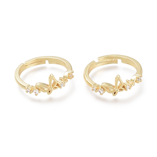 PandaHall Adjustable Brass Micro Pave Clear Cubic Zirconia Finger Rings, Butterfly, Golden, Size 6, Inner Diameter: 17mm Brass+Cubic...
PandaHall Adjustable Brass Micro Pave Clear Cubic Zirconia Finger Rings, Butterfly, Golden, Size 6, Inner Diameter: 17mm Brass+Cubic...