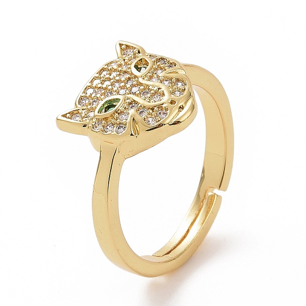 PandaHall Cubic Zirconia Leopard Adjustable Rings, Brass Jewelry for Women, Golden, US Size 7 1/4(17.5mm) Brass+Cubic Zirconia Green
PandaHall Cubic Zirconia Leopard Adjustable Rings, Brass Jewelry for Women, Golden, US Size 7 1/4(17.5mm) Brass+Cubic Zirconia Green