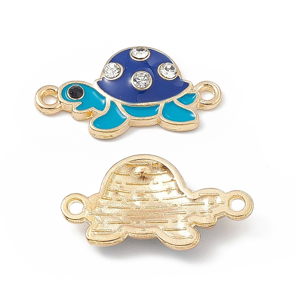 PandaHall Alloy Connector Charms, with Crystal Rhinestone and Enamel, Tortoise Links, Light Gold, Blue, 12x23x3mm, Hole: 1.5mm Alloy..., Clear
PandaHall Alloy Connector Charms, with Crystal Rhinestone and Enamel, Tortoise Links, Light Gold, Blue, 12x23x3mm, Hole: 1.5mm Alloy..., Clear