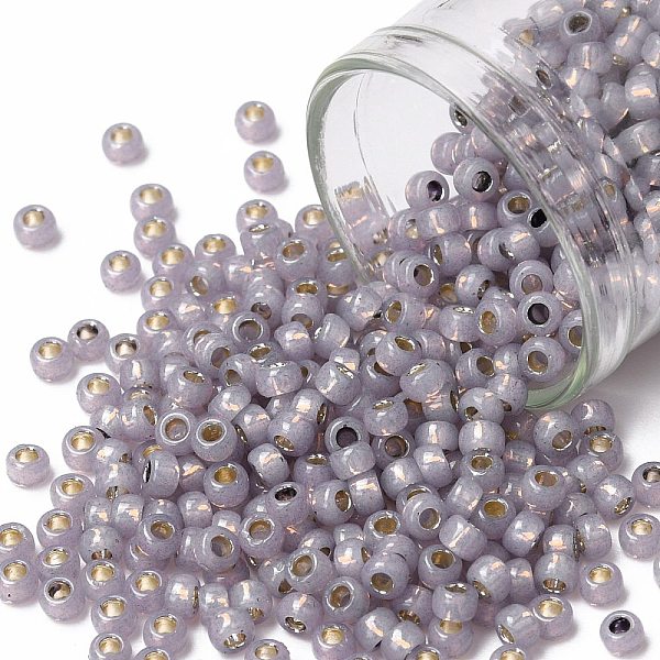 PandaHall TOHO Round Seed Beads, Japanese Seed Beads, (PF2122) PermaFinish Light Amethyst Opal Silver Lined, 8/0, 3mm, Hole: 1mm, about..., Purple
PandaHall TOHO Round Seed Beads, Japanese Seed Beads, (PF2122) PermaFinish Light Amethyst Opal Silver Lined, 8/0, 3mm, Hole: 1mm, about..., Purple