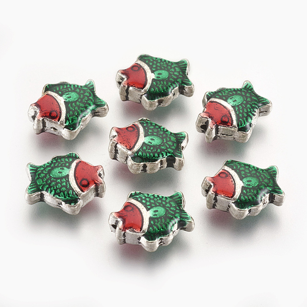 PandaHall Alloy Enamel Beads, Fish, Green, Antique Silver, 16x13.5x6.5mm, Hole: 1.5mm Alloy+Enamel Fish Green
PandaHall Alloy Enamel Beads, Fish, Green, Antique Silver, 16x13.5x6.5mm, Hole: 1.5mm Alloy+Enamel Fish Green