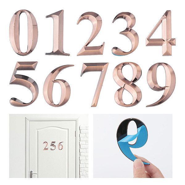 PandaHall Globleland 10Pcs 10 Styles 3D Digits ABS Plastic Room Number Plaque, with Self-adhesive, for Door Wall Office Hotel Dorm Garden..., Brown
PandaHall Globleland 10Pcs 10 Styles 3D Digits ABS Plastic Room Number Plaque, with Self-adhesive, for Door Wall Office Hotel Dorm Garden..., Brown