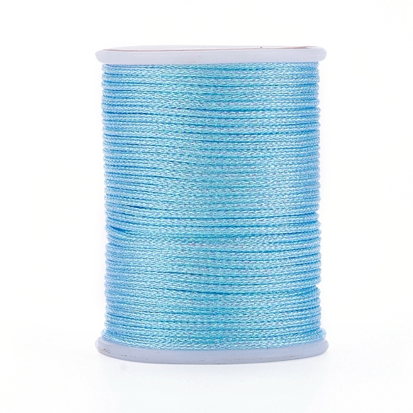 PandaHall Polyester Metallic Thread, Sky Blue, 1mm, about 7.65 yards(7m)/roll Polyester Blue
PandaHall Polyester Metallic Thread, Sky Blue, 1mm, about 7.65 yards(7m)/roll Polyester Blue