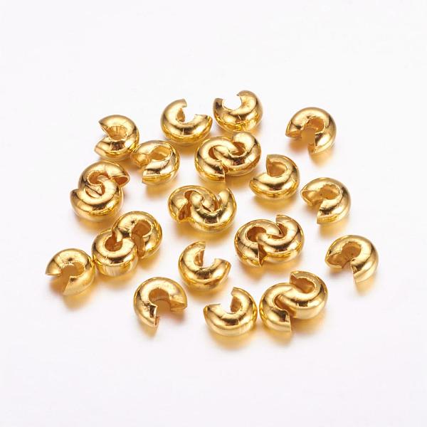 PandaHall Iron Crimp Beads Covers, Nickel Free, Golden, 5mm In Diameter, Hole: 1.5~1.8mm Iron
PandaHall Iron Crimp Beads Covers, Nickel Free, Golden, 5mm In Diameter, Hole: 1.5~1.8mm Iron