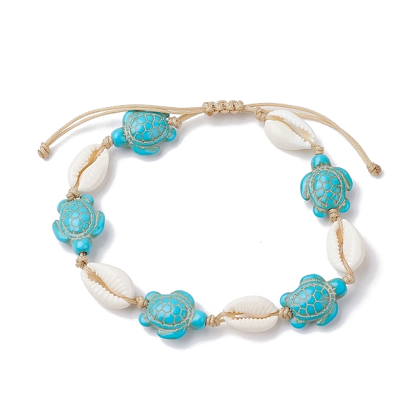 PandaHall Natural Shell & Synthetic Turquoise Braided Bead Bracelets, Tortoise, Inner Diameter: 1-7/8~3 inch(4.7~7.5cm), Tortoise...
PandaHall Natural Shell & Synthetic Turquoise Braided Bead Bracelets, Tortoise, Inner Diameter: 1-7/8~3 inch(4.7~7.5cm), Tortoise...