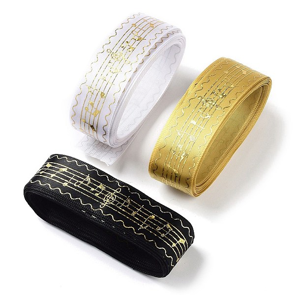 PandaHall 15 Yards 3 Colors Single Face Gold Stamping Polyester Satin Ribbon, Musical Note Pattern, for Party Decoration, Mixed Color, 1..., Multicolor
PandaHall 15 Yards 3 Colors Single Face Gold Stamping Polyester Satin Ribbon, Musical Note Pattern, for Party Decoration, Mixed Color, 1..., Multicolor
