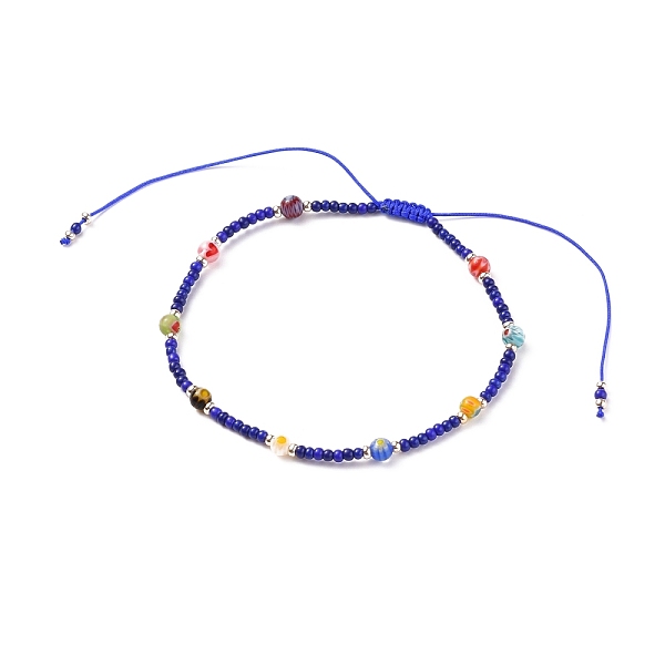 PandaHall Adjustable Nylon Cord Braided Bead Bracelet, with Millefiori Glass Beads and FGB Glass Seed Beads, Mixed Color, Inner Diameter..., Multicolor
PandaHall Adjustable Nylon Cord Braided Bead Bracelet, with Millefiori Glass Beads and FGB Glass Seed Beads, Mixed Color, Inner Diameter..., Multicolor