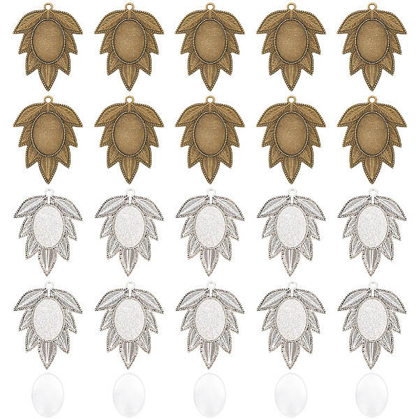 PandaHall GOMAKERER DIY Blank Leaf Pendant Making Kit, Including Tibetan Style Alloy Pendant Cabochon Settings, Glass Cabochons, Antique...
PandaHall GOMAKERER DIY Blank Leaf Pendant Making Kit, Including Tibetan Style Alloy Pendant Cabochon Settings, Glass Cabochons, Antique...