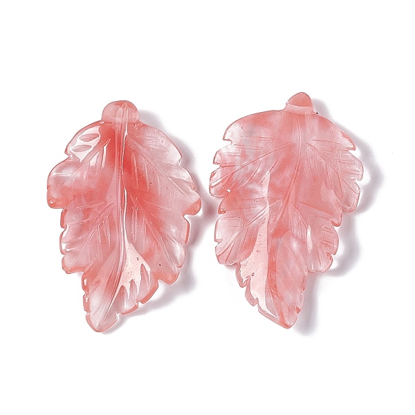 PandaHall Cherry Quartz Glass Pendants, Leaf Charms, 41.5x25~26x5mm, Hole: 0.8mm Cherry Quartz Glass Leaf
PandaHall Cherry Quartz Glass Pendants, Leaf Charms, 41.5x25~26x5mm, Hole: 0.8mm Cherry Quartz Glass Leaf
