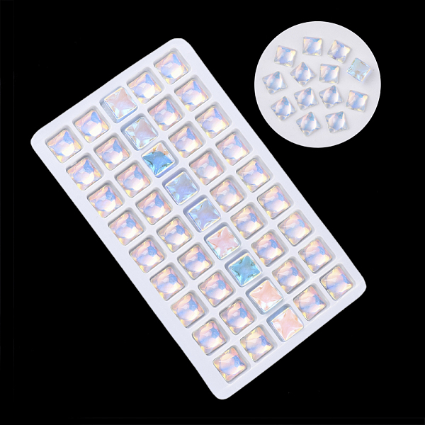 PandaHall Transparent K9 Glass Cabochons, Flat Back, Square, Alice Blue, 10x10x5mm, about 45pcs/bag Glass Square Blue
PandaHall Transparent K9 Glass Cabochons, Flat Back, Square, Alice Blue, 10x10x5mm, about 45pcs/bag Glass Square Blue