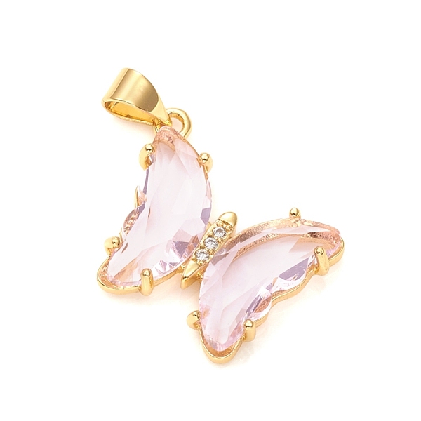 PandaHall Glass Pendants, with Brass Clear Micro Pave Cubic Zirconia, Butterfly, Golden, Pink, 24x21x4mm, Hole: 5.5x3.5mm Brass+Glass...
PandaHall Glass Pendants, with Brass Clear Micro Pave Cubic Zirconia, Butterfly, Golden, Pink, 24x21x4mm, Hole: 5.5x3.5mm Brass+Glass...