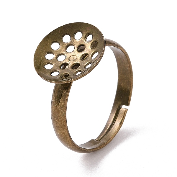 PandaHall DIY Antique Bronze Adjustable Brass Sieve Ring Bases, Lead Free, Cadmium Free and Nickel Free, Size: Ring: 17mm inner diameter...
PandaHall DIY Antique Bronze Adjustable Brass Sieve Ring Bases, Lead Free, Cadmium Free and Nickel Free, Size: Ring: 17mm inner diameter...