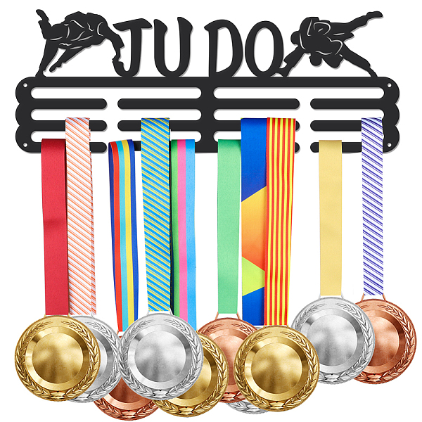 PandaHall Sports Theme Iron Medal Hanger Holder Display Wall Rack, with Screws, Judo Pattern, 150x400mm Iron Sports Black
PandaHall Sports Theme Iron Medal Hanger Holder Display Wall Rack, with Screws, Judo Pattern, 150x400mm Iron Sports Black