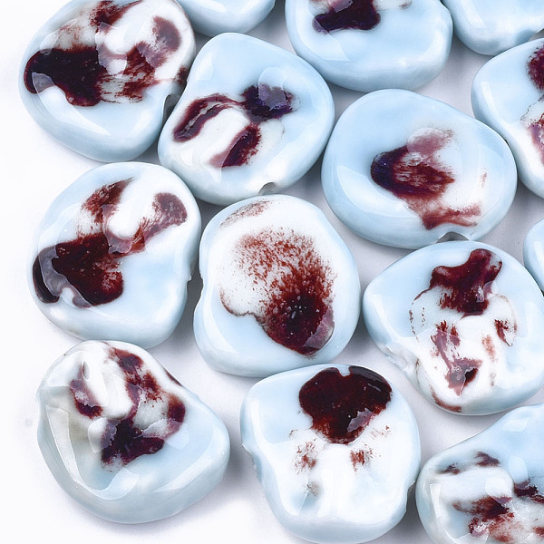 PandaHall Handmade Porcelain Beads, Fancy Antique Glazed Porcelain, Nuggets, Light Sky Blue, 23.5~24x29~30x10~11mm, Hole: 2.5~3mm Porcelain...
PandaHall Handmade Porcelain Beads, Fancy Antique Glazed Porcelain, Nuggets, Light Sky Blue, 23.5~24x29~30x10~11mm, Hole: 2.5~3mm Porcelain...