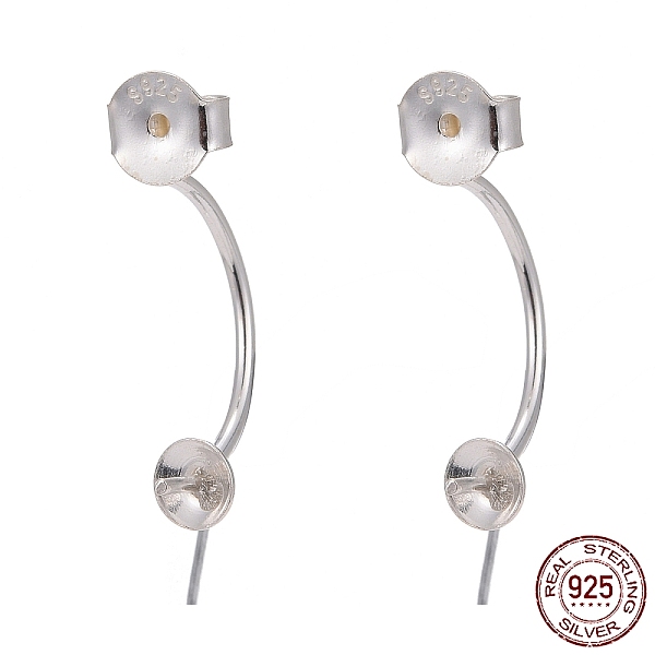 PandaHall 925 Sterling Silver Ear Nuts, with Cup Pearl Bail Pin, with 925 Stamp, U Shape, Silver, 18x5.5mm, Pin: 0.8mm, Tray: 4mm Sterling...
PandaHall 925 Sterling Silver Ear Nuts, with Cup Pearl Bail Pin, with 925 Stamp, U Shape, Silver, 18x5.5mm, Pin: 0.8mm, Tray: 4mm Sterling...