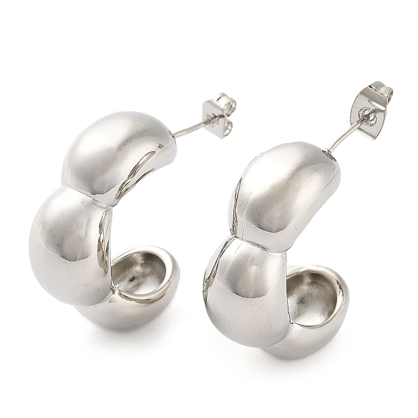 PandaHall Brass Pea Shape Stud Earrings, Half Hoop Earrings, Platinum, 27x9.5mm Brass Pea
PandaHall Brass Pea Shape Stud Earrings, Half Hoop Earrings, Platinum, 27x9.5mm Brass Pea