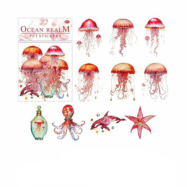 PandaHall Dream Dance Ocean Realm Series 20 Sheets PET Sticker, Luminous Jellyfish for Journal Diary DIY Decoration, Tomato, 75x75mm Plastic..., Red
PandaHall Dream Dance Ocean Realm Series 20 Sheets PET Sticker, Luminous Jellyfish for Journal Diary DIY Decoration, Tomato, 75x75mm Plastic..., Red