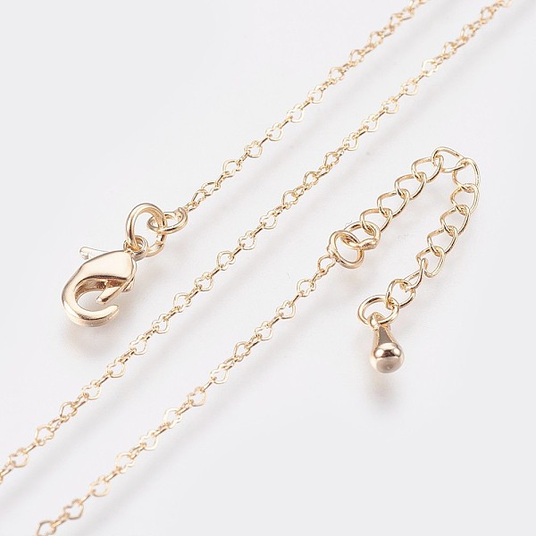 PandaHall Long-Lasting Plated Brass Cable Chains Necklaces, with Lobster Claw Clasp, Nickel Free, Heart, Real 18K Gold Plated, 18.1 inch...
PandaHall Long-Lasting Plated Brass Cable Chains Necklaces, with Lobster Claw Clasp, Nickel Free, Heart, Real 18K Gold Plated, 18.1 inch...
