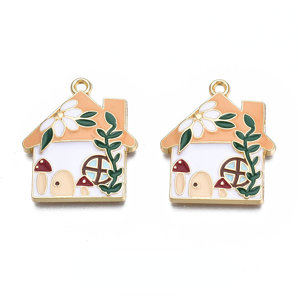PandaHall Rack Plating Alloy Enamel Pendants, Cadmium Free & Nickel Free & Lead Free, House, White, 28.5x24x3.5mm, Hole: 1.8mm Alloy+Enamel...
PandaHall Rack Plating Alloy Enamel Pendants, Cadmium Free & Nickel Free & Lead Free, House, White, 28.5x24x3.5mm, Hole: 1.8mm Alloy+Enamel...