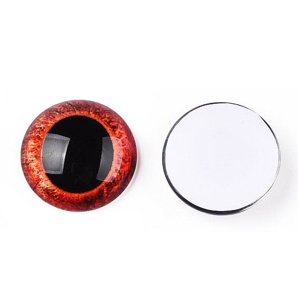 PandaHall Glass Cabochons, Half Round with Eye, Orange Red, 20x6.5mm Glass Half Round
PandaHall Glass Cabochons, Half Round with Eye, Orange Red, 20x6.5mm Glass Half Round