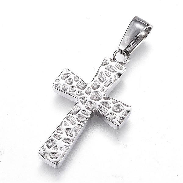 PandaHall 304 Stainless Steel Pendants, Hammered Cross, Stainless Steel Color, 27.5x16x3mm, Hole: 7x3.5mm 304 Stainless Steel Cross
PandaHall 304 Stainless Steel Pendants, Hammered Cross, Stainless Steel Color, 27.5x16x3mm, Hole: 7x3.5mm 304 Stainless Steel Cross