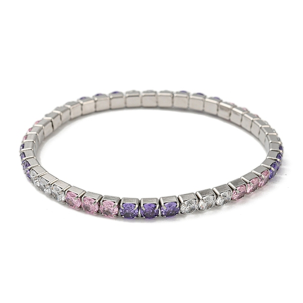 PandaHall Cubic Zirconia Stretch Bracelets, 304 Stainless Steel Jewelry for Women, Stainless Steel Color, Medium Purple, 1/8 inch(0.4cm)...
PandaHall Cubic Zirconia Stretch Bracelets, 304 Stainless Steel Jewelry for Women, Stainless Steel Color, Medium Purple, 1/8 inch(0.4cm)...