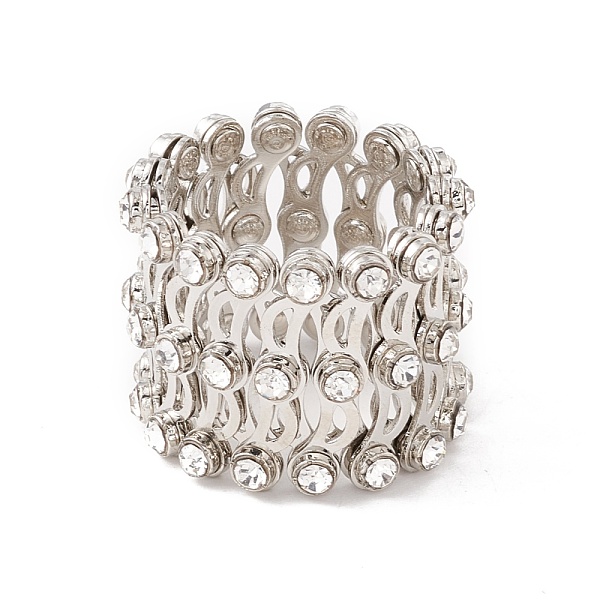 PandaHall Rhinestone Folding Retractable Ring Bracelet, Brass Telescopic Rings Bracelet for Women, Crystal, Inner Diameter: 17.5~59mm..., Clear
PandaHall Rhinestone Folding Retractable Ring Bracelet, Brass Telescopic Rings Bracelet for Women, Crystal, Inner Diameter: 17.5~59mm..., Clear