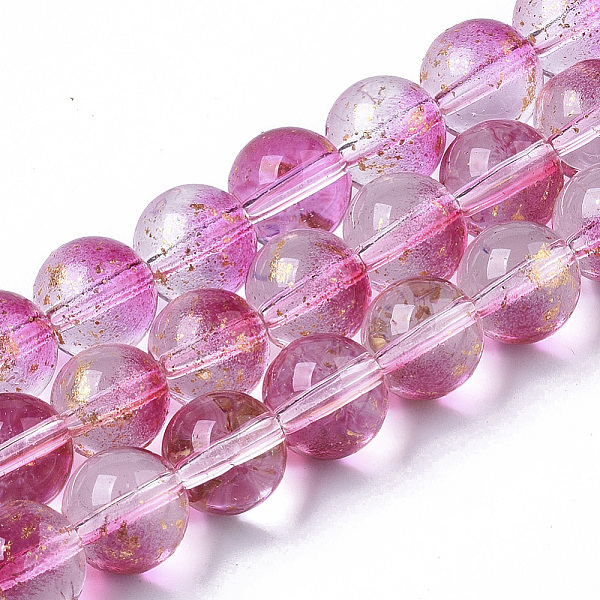 PandaHall Transparent Spray Painted Glass Bead Strands, with Golden Foil, Round, Camellia, 8~9mm, Hole: 1.2~1.5mm, about 46~56pcs/Strand..., Pink
PandaHall Transparent Spray Painted Glass Bead Strands, with Golden Foil, Round, Camellia, 8~9mm, Hole: 1.2~1.5mm, about 46~56pcs/Strand..., Pink
