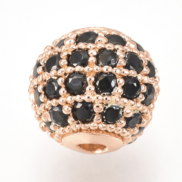 PandaHall Brass Micro Pave Cubic Zirconia Beads, Round, Black, Rose Gold, 10mm Brass+Cubic Zirconia Round Black
PandaHall Brass Micro Pave Cubic Zirconia Beads, Round, Black, Rose Gold, 10mm Brass+Cubic Zirconia Round Black