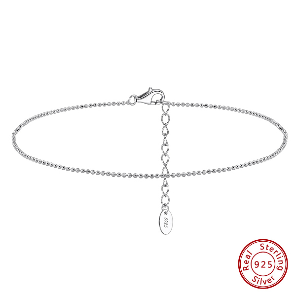 PandaHall 925 Sterling Silver Ball Chain Anklet, Real Platinum Plated, 8-5/8 inch(21.8cm) Sterling Silver
PandaHall 925 Sterling Silver Ball Chain Anklet, Real Platinum Plated, 8-5/8 inch(21.8cm) Sterling Silver