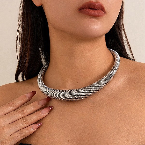 PandaHall Iron Round Snake Chains Choker Necklaces, Platinum, Inner Diameter: 5.12 inch(13cm) Iron
PandaHall Iron Round Snake Chains Choker Necklaces, Platinum, Inner Diameter: 5.12 inch(13cm) Iron