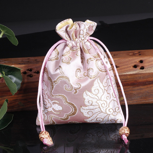 PandaHall Chinese Style Flower Pattern Satin Jewelry Packing Pouches, Drawstring Gift Bags, Rectangle, Pearl Pink, 14x11cm Cloth Rectangle
PandaHall Chinese Style Flower Pattern Satin Jewelry Packing Pouches, Drawstring Gift Bags, Rectangle, Pearl Pink, 14x11cm Cloth Rectangle