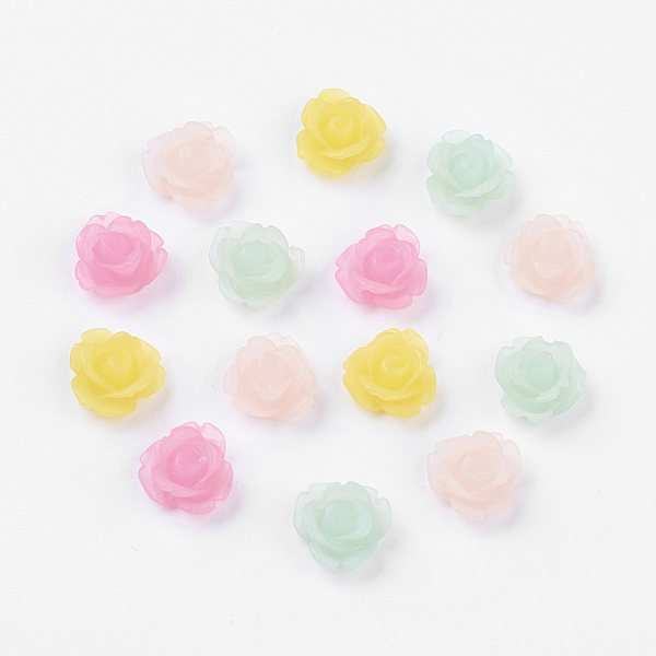 PandaHall Resin Cabochons, Frosted, Flower, Mixed Color, Size: about 11mm in diameter, 6mm thick Resin Flower Multicolor
PandaHall Resin Cabochons, Frosted, Flower, Mixed Color, Size: about 11mm in diameter, 6mm thick Resin Flower Multicolor
