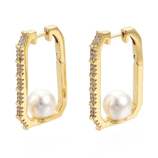 PandaHall Clear Cubic Zirconia Rectangle with Plastic Pearl Hoop Earrings, Brass Jewelry for Women, Nickel Free, Real 18K Gold Plated...
PandaHall Clear Cubic Zirconia Rectangle with Plastic Pearl Hoop Earrings, Brass Jewelry for Women, Nickel Free, Real 18K Gold Plated...