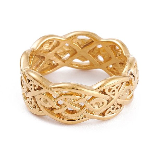 PandaHall Ion Plating(IP) Unisex 304 Stainless Steel Finger Rings, Hollow, Round Shape, Golden, Size 6~9, Inner Diameter: 16.5~18.9mm, 8.5mm...
PandaHall Ion Plating(IP) Unisex 304 Stainless Steel Finger Rings, Hollow, Round Shape, Golden, Size 6~9, Inner Diameter: 16.5~18.9mm, 8.5mm...