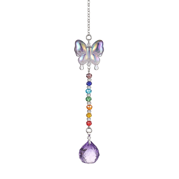 PandaHall Glass Teardrop Pendant Decorations, with Acrylic Butterfly and Glass Beads for Home Decorations, Plum, 232mm Glass Teardrop Purple
PandaHall Glass Teardrop Pendant Decorations, with Acrylic Butterfly and Glass Beads for Home Decorations, Plum, 232mm Glass Teardrop Purple