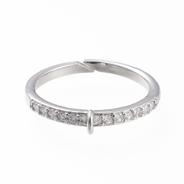 PandaHall Brass Cuff Finger Ring Settings, Loop Ring Base, with Micro Pave Clear Cubic Zirconia, Long-Lasting Plated, Platinum, Size 7...
PandaHall Brass Cuff Finger Ring Settings, Loop Ring Base, with Micro Pave Clear Cubic Zirconia, Long-Lasting Plated, Platinum, Size 7...