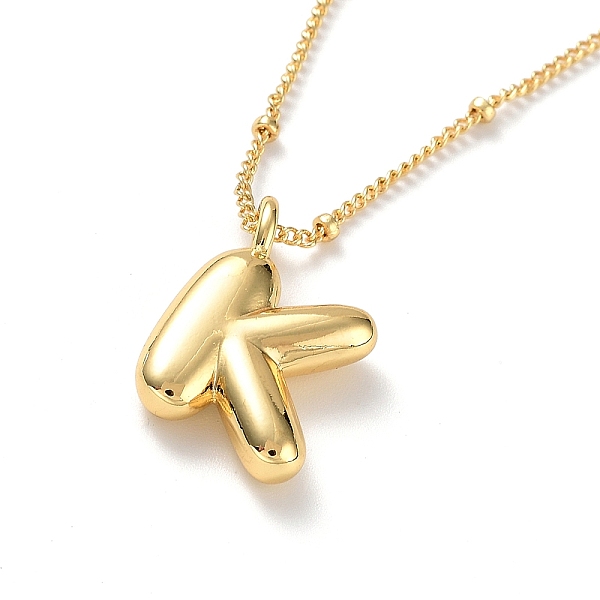 PandaHall Initial Letter Brass Pendant Necklaces, Real 18K Gold Plated, Letter K, 17.52 inch(445mm), Letter: 13.5x18.5mm. Brass Letter K
PandaHall Initial Letter Brass Pendant Necklaces, Real 18K Gold Plated, Letter K, 17.52 inch(445mm), Letter: 13.5x18.5mm. Brass Letter K