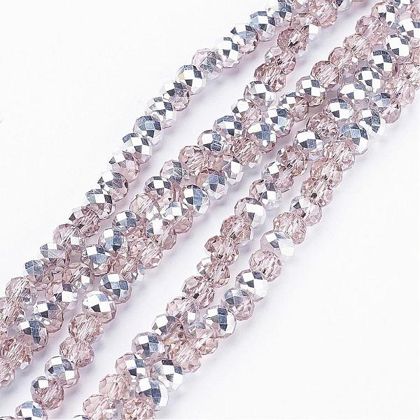 PandaHall Electroplate Glass Bead Strands, Half Silver Plated, Faceted, Rondelle, Pink, 6x4mm, Hole: 1mm, about 87~90pcs/strand, 15.7 inch...
PandaHall Electroplate Glass Bead Strands, Half Silver Plated, Faceted, Rondelle, Pink, 6x4mm, Hole: 1mm, about 87~90pcs/strand, 15.7 inch...