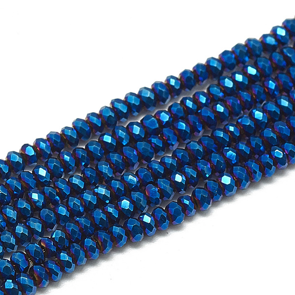 PandaHall Electroplate Glass Beads Strands, Faceted, Rondelle, Blue, 2.5x1.5mm, Hole: 0.8mm, about 160~165pcs/strand, 13.78 inch~14.17 inch...
PandaHall Electroplate Glass Beads Strands, Faceted, Rondelle, Blue, 2.5x1.5mm, Hole: 0.8mm, about 160~165pcs/strand, 13.78 inch~14.17 inch...