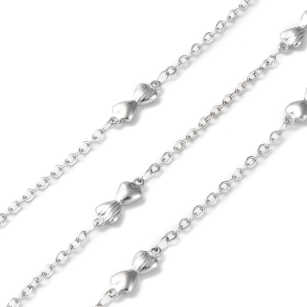 PandaHall 304 Stainless Steel Double Heart Link Chains, Soldered, with Spool, Stainless Steel Color, 14x5x2.3mm, 2.7x2x0.5mm, about 10m/Roll...
PandaHall 304 Stainless Steel Double Heart Link Chains, Soldered, with Spool, Stainless Steel Color, 14x5x2.3mm, 2.7x2x0.5mm, about 10m/Roll...